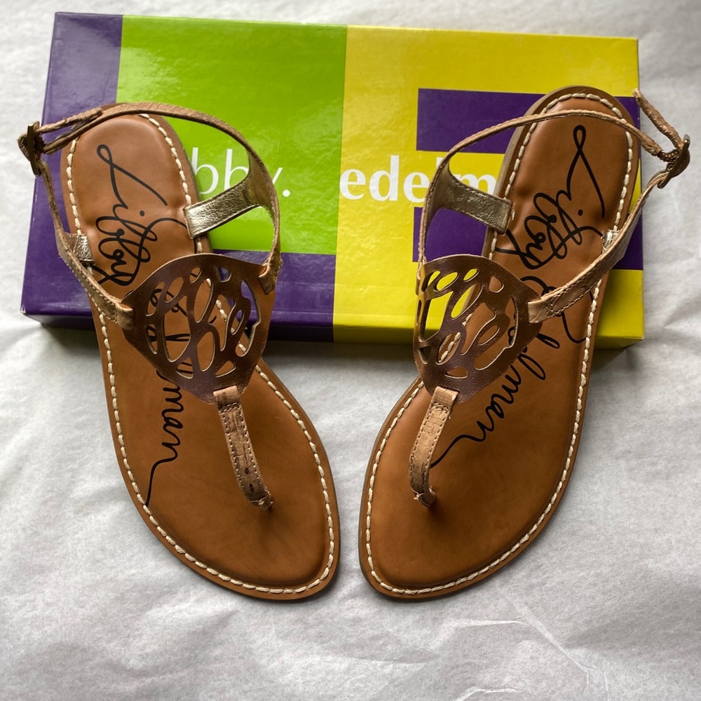 libby.edelman Grason Cork Sandal w/Gold Medallion